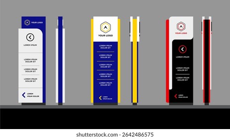Exterior and interior signage template set corporate identity
