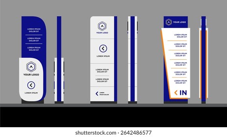 Exterior and interior signage template set corporate identity
