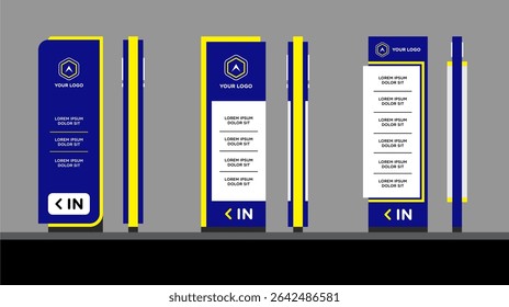 Exterior and interior signage template set corporate identity