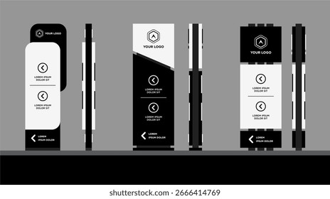 Exterior and interior signage template set corporate identity
