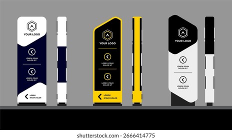 Exterior and interior signage template set corporate identity