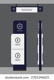 Identidade corporativa do conjunto de modelos de sinalização exterior e interior