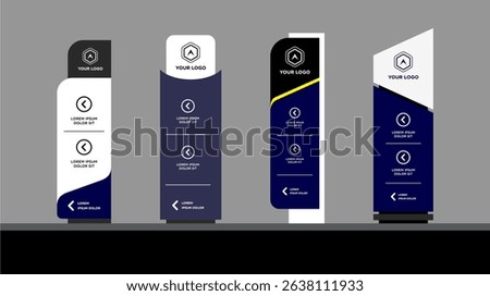 Exterior and interior signage template set corporate identity