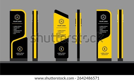 Exterior and interior signage template set corporate identity