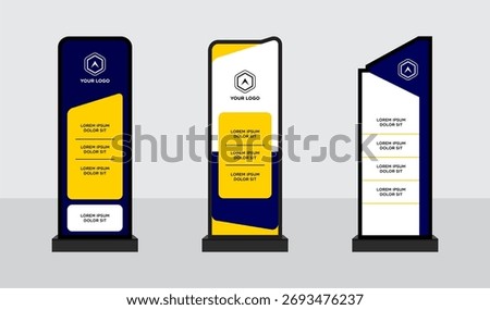 Exterior and interior signage template set corporate identity