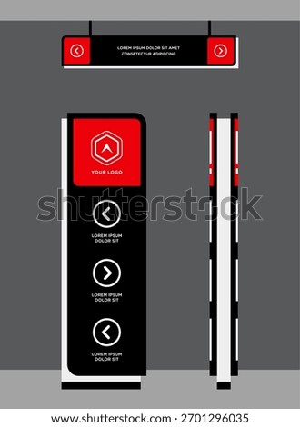 Exterior and interior signage template set corporate identity