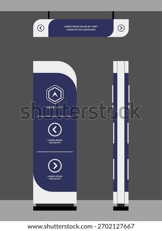Exterior and interior signage template set corporate identity