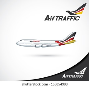 The exterior print design of Airplane - vector illustration