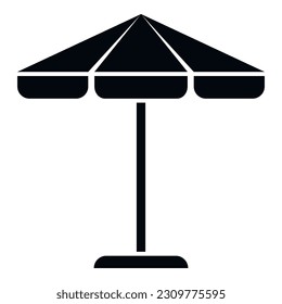 Exterior umbrella icon simple vector. Luxury bar. Holiday travel