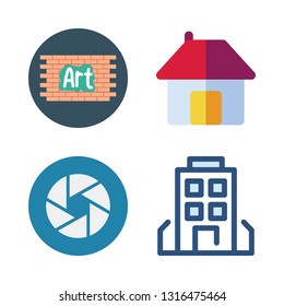 exterior vector icon set