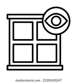 Ilustración vectorial de la línea de iconos de la vista exterior