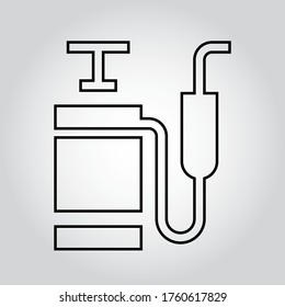 Icono del exterminador. Icono de pulverización, signo de vector de contorno, pictograma de estilo lineal aislado en blanco. Símbolo, ilustración del logotipo. Trazo editable. Ilustración vectorial Eps10.