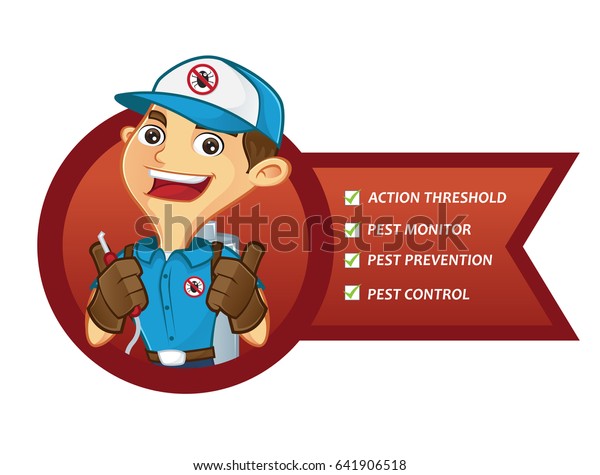 Exterminator
services list isolated in white
background