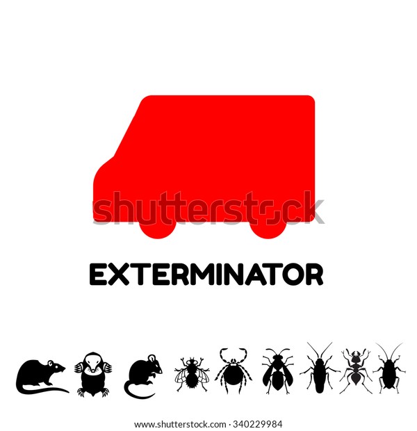 Exterminator van icon logo
template