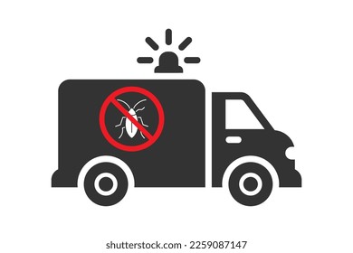 Exterminator van icon. Vector illustration.