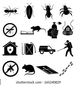 exterminators icons set