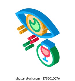 external assessment of wine icon vector. isometric external assessment of wine sign. color isolated symbol illustration
