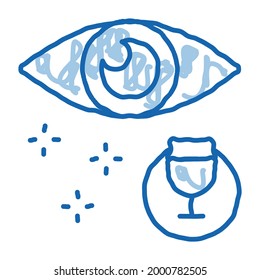 external assessment of wine sketch icon vector. Hand drawn blue doodle line art external assessment of wine sign. isolated symbol illustration