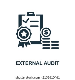 External Audit flat icon. Colored element sign from auditors collection. Flat External Audit icon sign for web design, infographics and more.