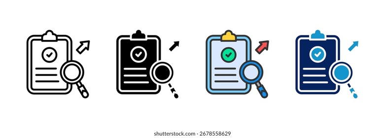 Conjunto de Vários Estilos de Ícones de Auditoria Externa
