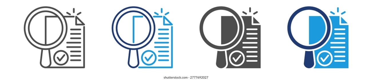 external audit icon set multiple style