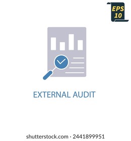 External Audit reporting icons  symbol vector elements for infographic web