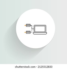 external domain icon vector design