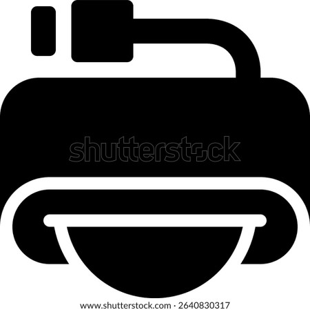 external dvd rom icon glyph style design