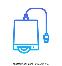 External DVD ROM Line Gradient Icon Design