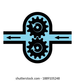 External Gear Pump Diagram Vector