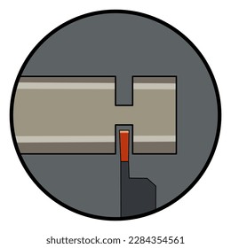 External Grooving process on CNC lathes. Precision machining process