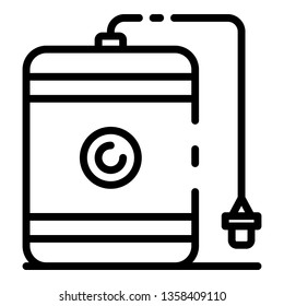 External hard disk icon. Outline external hard disk vector icon for web design isolated on white background