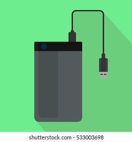 External hard disk,flat icon ,vector
