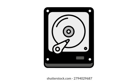 External hard drive data storage symbol