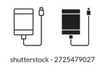 External hard drive icon with glyph and line. black vector icons for Web UI