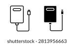 External hard drive icon minimal clipart bundle.