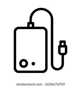 External hard drive icon on white background vector
Vector line icon office, work