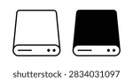 External hard drive icon simple clipart bundle