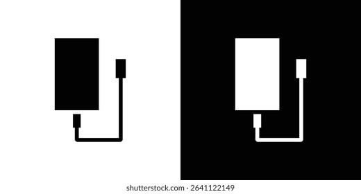 External hard drive icon symbols. Vector illustration.