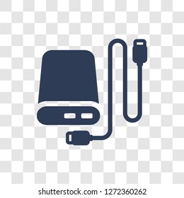 External hard drive icon. Trendy External hard drive logo concept on transparent background from hardware collection