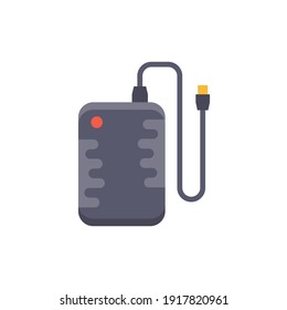 Icono de disco duro externo en vector. Logotipo