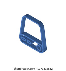 External hard drive isometric left top view 3D icon