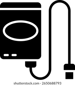 Design de ícone preto moderno de disco rígido externo