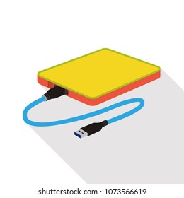 external hard drive vector