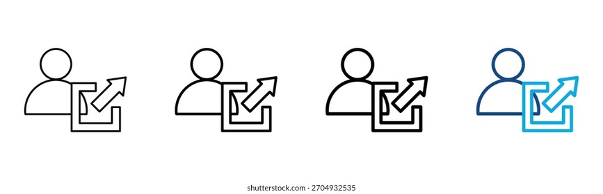 Conjunto de Colección de contorno de estilo diferente de icono externo Ilustración vectorial
