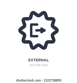 external icon on white background. Simple element illustration from UI concept. external sign icon symbol design.