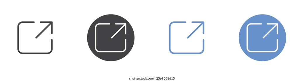 External icon vector symbol outline sign