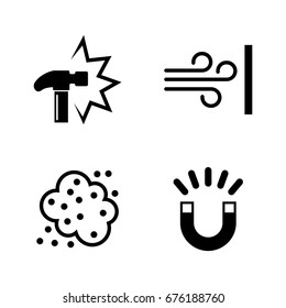 External Influence. Simple Related Vector Icons Set for Video, Mobile Apps, Web Sites, Print Projects and Your Design. Black Flat Illustration on White Background.