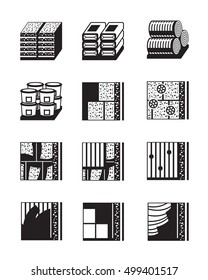 External insulation of building - vector illustration
