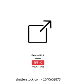 External line line icon vector, EPS10 - Vector